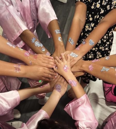 xo, Fetti Pink Sleepover Temporary Tattoos - 52 Designs