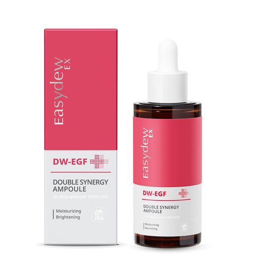 EASYDEW DW-EGF Double Synergy Ampoule - Intensive Moisturizing Face Serum with Hyaluronic Acid, Ceramide, Bakuchiol - Firming, Moisture Glow Skin for Rough Skin - For All Skin Types, 1.69 fl.oz.