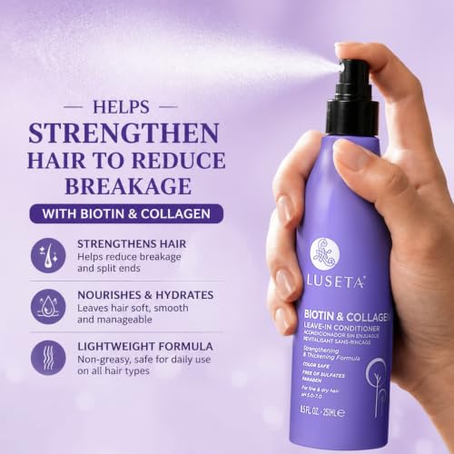 Luseta Biotin Leave-In Conditioner Spray for Dry Hair 8.5 oz