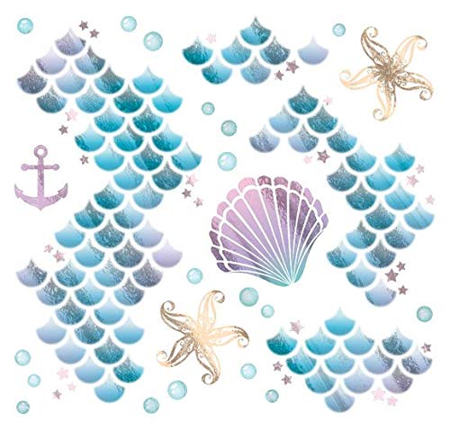 Metallic Mermaid Scales Temporary Tattoo Kit - 2 Pack