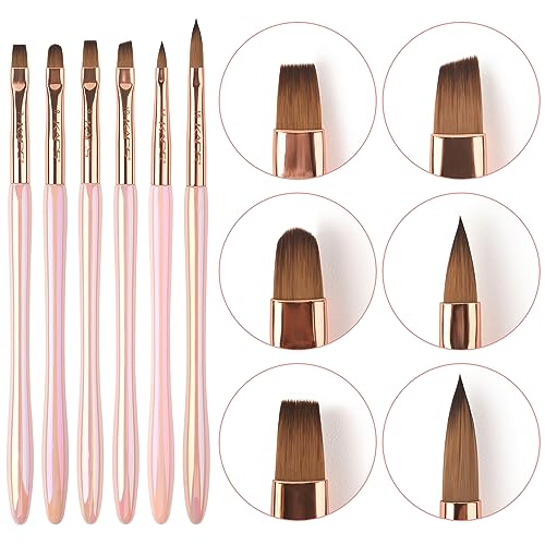 KADS 15Pcs Acrylic Nail Art Application Brushes Nail Art Tips Liner Brush Builder Brush Nail Painting Brush set (15Pcs Butterfly Garden Package)