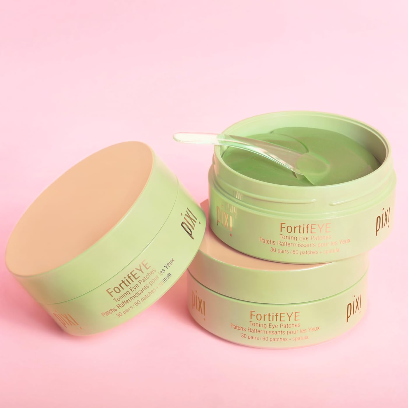 Pixi FortifEYE Firming Hydrogel Under-Eye Patches | Collagen Eye Patches For Under Eyes | Energize & Tone Eye Area | 30 Pairs / 60 Patches