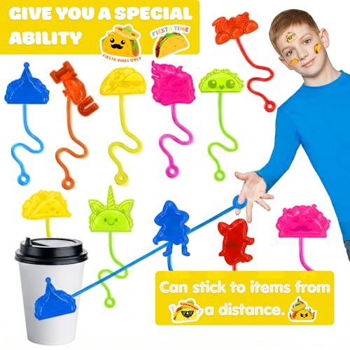 48-Piece Taco Party Favors – Stick Hands & Temporary Tattoos