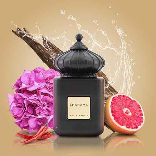MATIN MARTIN Shahama - Arabian Perfume for Men - Long Lasting Oriental Fragrance with Fruity, Spicy, Oud, Leather Notes - Arabic Cologne - Eau de Parfum - Luxury Gift - Travel Size - 3.4 oz EDP Spray