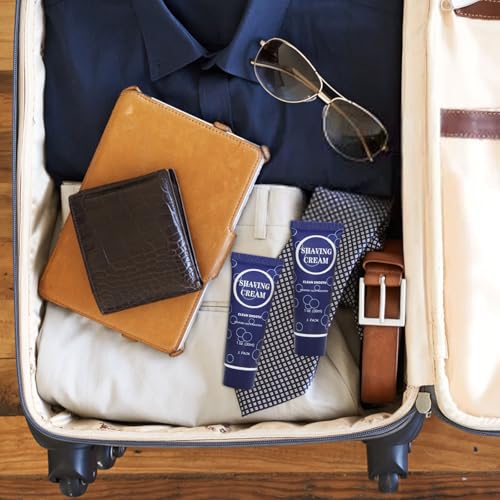 Travel Shaving Cream for Men, Individually Wrapped Mini Shaving Cream in Bulk, Disposable Travel Size Toiletries Amenities Vacation for Hotel, Shelter/Homeless/Nursing Home/Charity 1 Oz (Pack of 30)