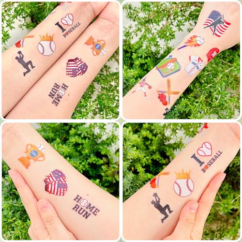 96 Baseball Temporary Tattoos - Party Favors & Classroom Prizes