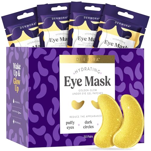 Golden Glow Under Eye Patches - 50 Pairs Hydrating Gel Masks
