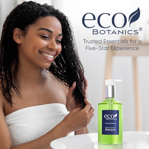 Terra Pure | Eco Botanics Shampoo, White Tea & Honey Retail Size Hotel Amenities, 10.14 oz. (Single)