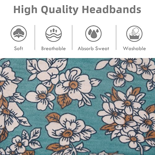Huachi Boho Headbands for Women 6-Pack Non-Slip Wide