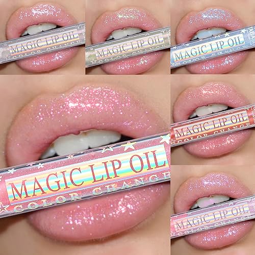 Shimmery Glitter Lip Gloss Set - 6 Colors Plumping Liquid Lipstick