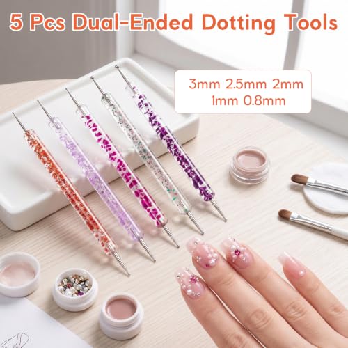 GASRONS Nail Art Kit with 23 Brushes & Dotting Pens for DIY Manicure