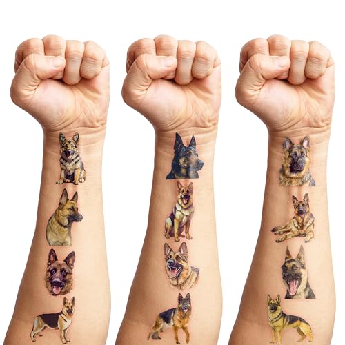 German Shepherd Temporary Tattoos - 100 PCS Party Favors