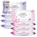 mivida Hypoallergenic Makeup Remover Wipes Bulk Variety Box, 4 Packs Vitamin E + 4 Packs Hyaluronic Acid, Plant-Based, Alcohol & Fragrance Free Makeup Wipes Remover (8 Packs x 50 Wipes), Total 400ct