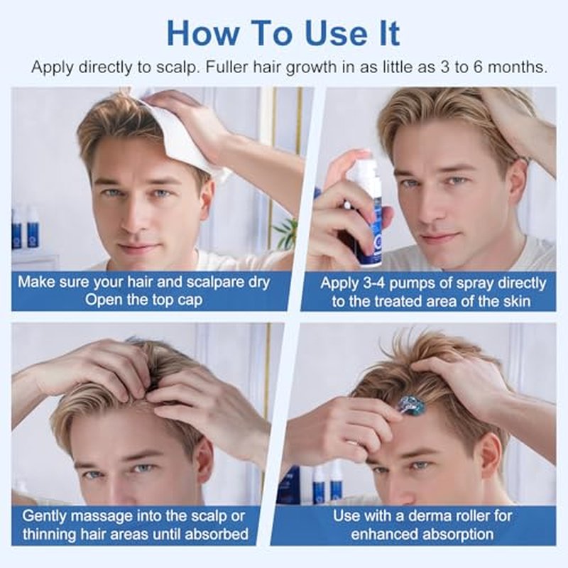 5% Minoxidil Spray for Hair & Beard Growth - 7 Bottles