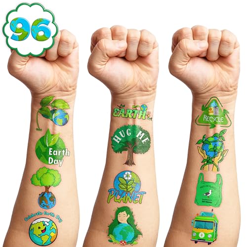 101 PCS Earth Day Temporary Tattoos - Eco Friendly Party Favors
