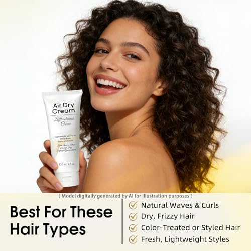 Mokasakiso Air Dry Cream for Frizz-Free, Effortless Styling - 4 fl oz