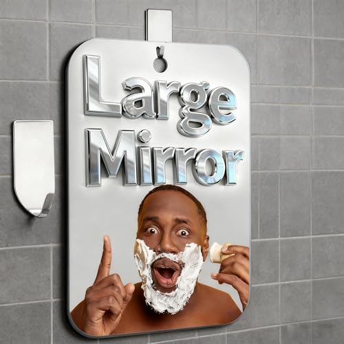 Fogless Shower Mirror for Shaving, 11x8 in Anti Fog Acrylic