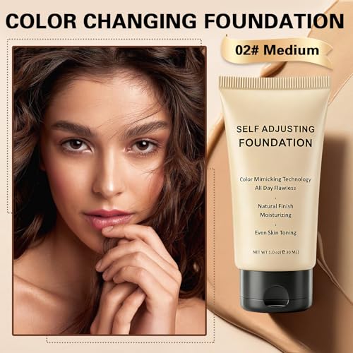 Color Changing Foundation with Brush - Shade 02 Medium
