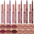 LANGMANNI 6 Matte Lipstick with 6 Lipliners Durable Makeup Set,Long-Lasting Non-Stick Cup Not Fade Waterproof Pigmented Velvet Lipgloss Kit Beauty Cosmetics Makeup Gift for Women (#A)