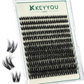 KEYYOU 3D Eyelash Extensions Clusters - 144pcs D Curl, 8-18mm