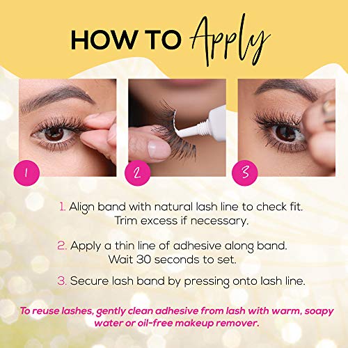 Andrea False Lashes Style 21 Brown - Natural Human Hair Lashes, 4 Pairs