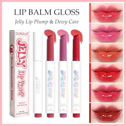Hydrating Lip Plumper Gloss Balm with Sheer Tint & Glassy Shine