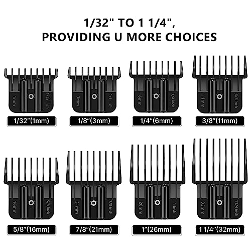 8-Pack Universal Clipper Guards Set for Wahl Andis BaByliss
