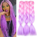 BACANA Pink Ombre Braiding Hair 24 Inch 3 Pack Jumbo