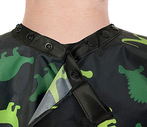 Dinosaur Kids Barber Cape with Adjustable Neck Snaps