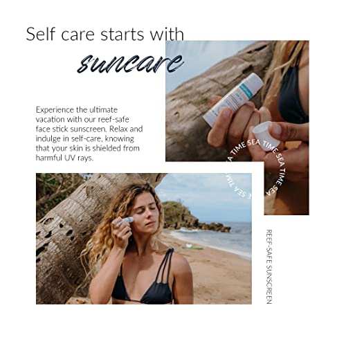 Reef Safe Sunscreen SPF 50 Facestick - Biodegradable, Hawaii & Mexico Approve, Zinc, Vitamin E, Oxybenzone & Octinoxate Free, Water Resistant, Natural Ingredients, Made in USA by Coral Safe