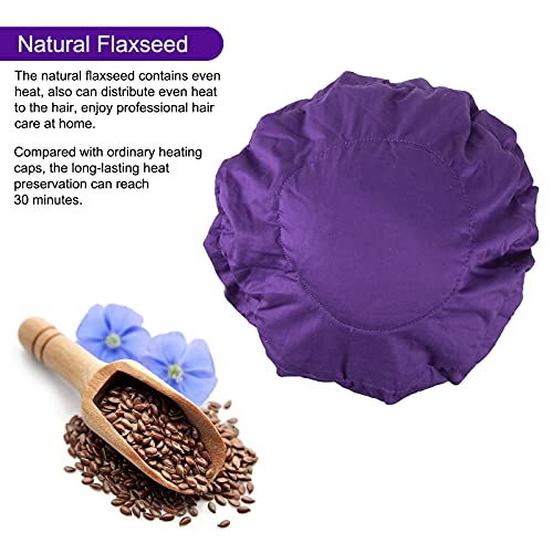 Microwavable Deep Conditioning Heat Cap for Hair Therapy - Purple