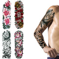 Glaryyears Large Full Arm Temporary Tattoo for Adults Women Men, 5-Pack Long-lasting Fake Tattoos for Body Makeup, Sleeve Realistic Tattoos