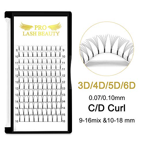 7D Premade Volume Lash Extensions 14mm D Curl 0.07
