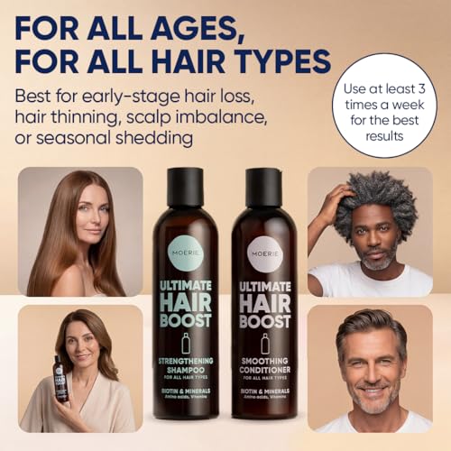Moerie Hair Growth Shampoo & Conditioner Set for Men & Women