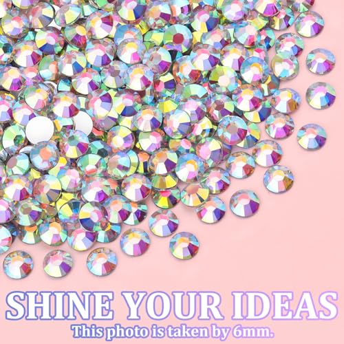 25000 Pcs AB Resin Rhinestones with Tweezers for Crafting