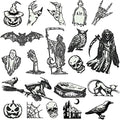 Glow in Dark Halloween Temporary Tattoos - 80 Pack for Kids