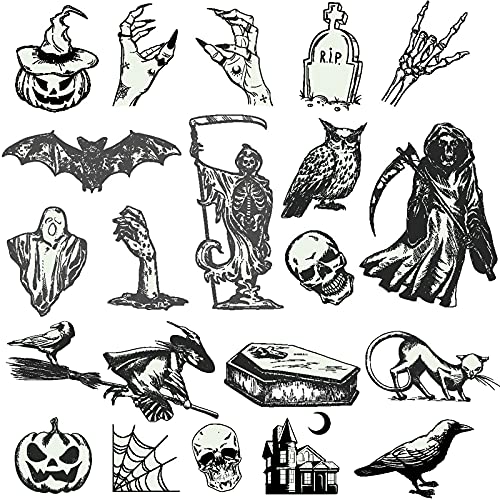 Glow in Dark Halloween Temporary Tattoos - 80 Pack for Kids