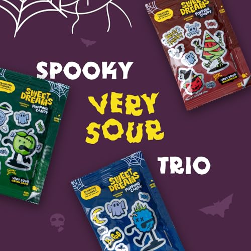 Sweet Dreams Spooky Ghost Popping Candy Mix - Sour Dip & Stickers
