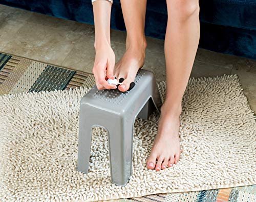 Shower Foot Rest Stool for Shaving & Pedicure - Grey
