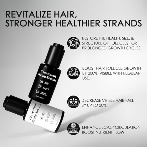 Thinning Hair Treatment Serum Bundle for Men & Women - Plant-Based