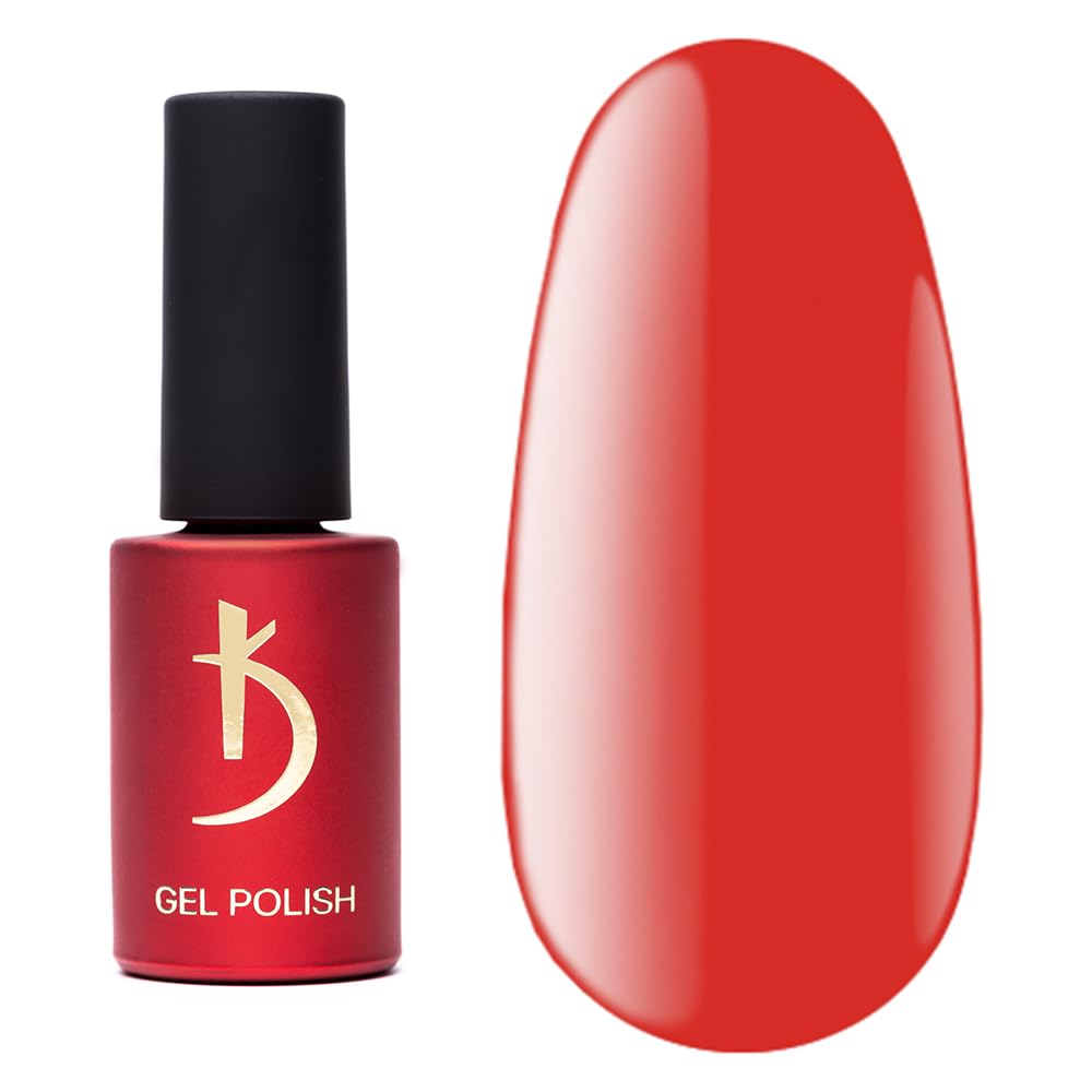 Kodi Professional RED series Gel Nail Polish Color 8ml. (0.27 fl oz) Gel LED/UV Nail Coat Soak Off Original (10 R, 8ml. (scarlet))