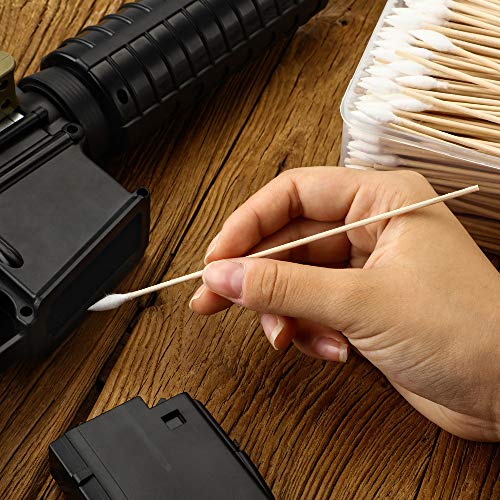 Norme 6 Inch Long Cotton Swabs with Pointed Tips - 500 Pcs Wooden Handle Cleaning Buds for Makeup, Face, Electronics and Nail Care