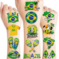 Brazil Temporary Tattoos 120 PCS Party Favors Kids