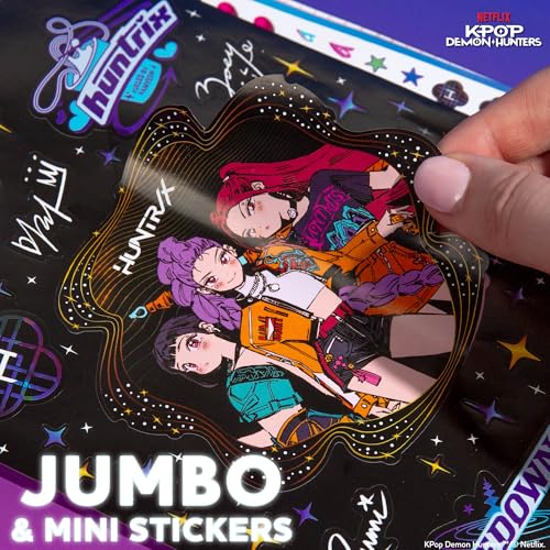 Netflix KPop Demon Hunters 1500+ Sticker Sheet Pack, 20 Sheets