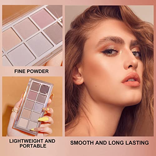 Erinde 10-Color Matte Eyeshadow Palette - Cement Neutral
