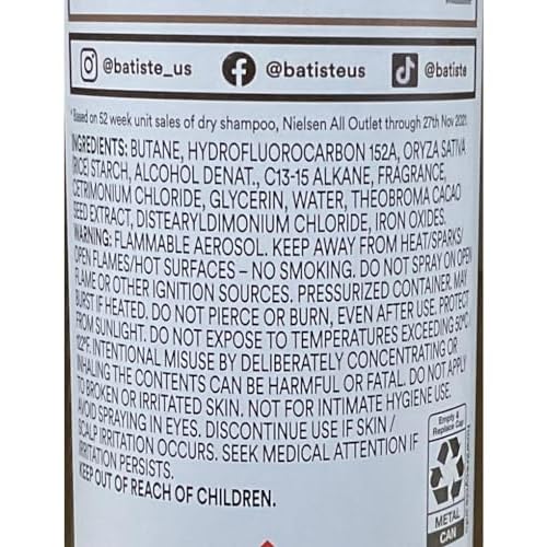 Batiste Dark Brown Dry Shampoo 3.81oz, Pack of 3