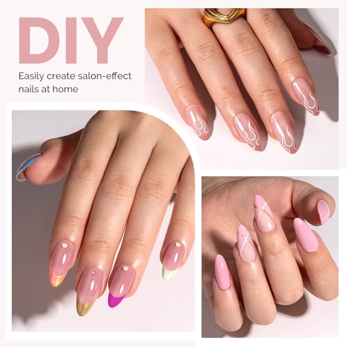 MelodySusie Medium Almond Apex Gel Nail Tips Kit - 300 Pcs, 15 Sizes
