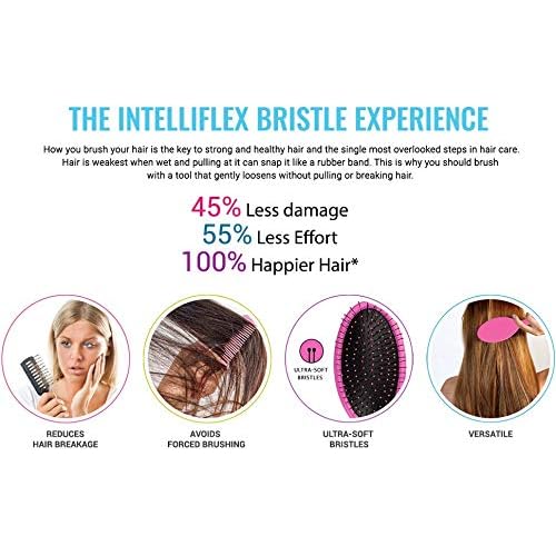 Wet Brush Original Detangler Hair Brush - Gemstone, Smoky Quartz - All Hair Types - Ultra-Soft IntelliFlex Bristles Glide Through Tangles with Ease - Pain-Free Comb for Men, Women, Boys and Girls