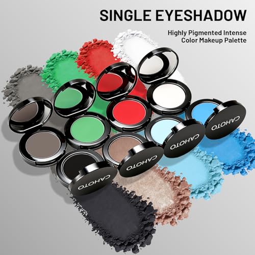 Dark Gray Matte Eyeshadow Single Palette with Mirror