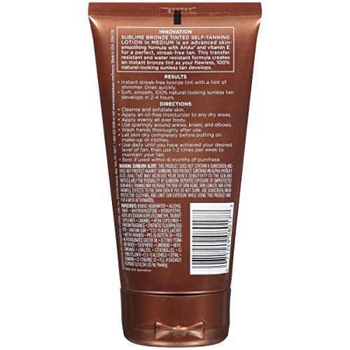 L'Oreal Paris Sublime Bronze Self-Tanning Lotion, Medium 5 fl oz